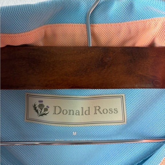 Men's Donald Ross light blue golf polo shirt size M - Picture 2 of 5